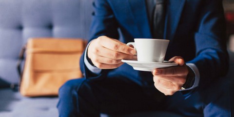 Enjoying a Cup of Coffee